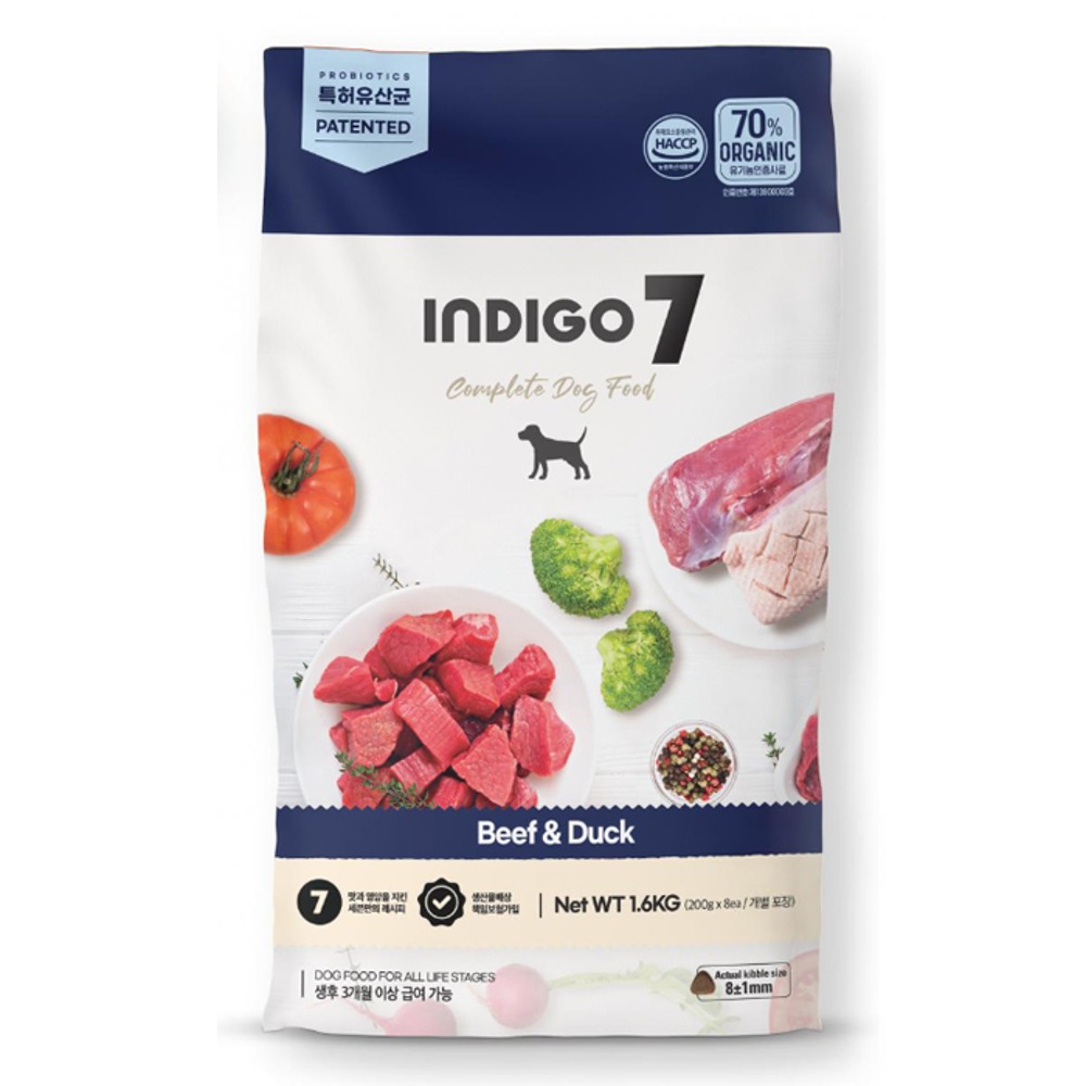 인디고7 D포 독 강아지사료 오리&amp;치킨 1.6kg